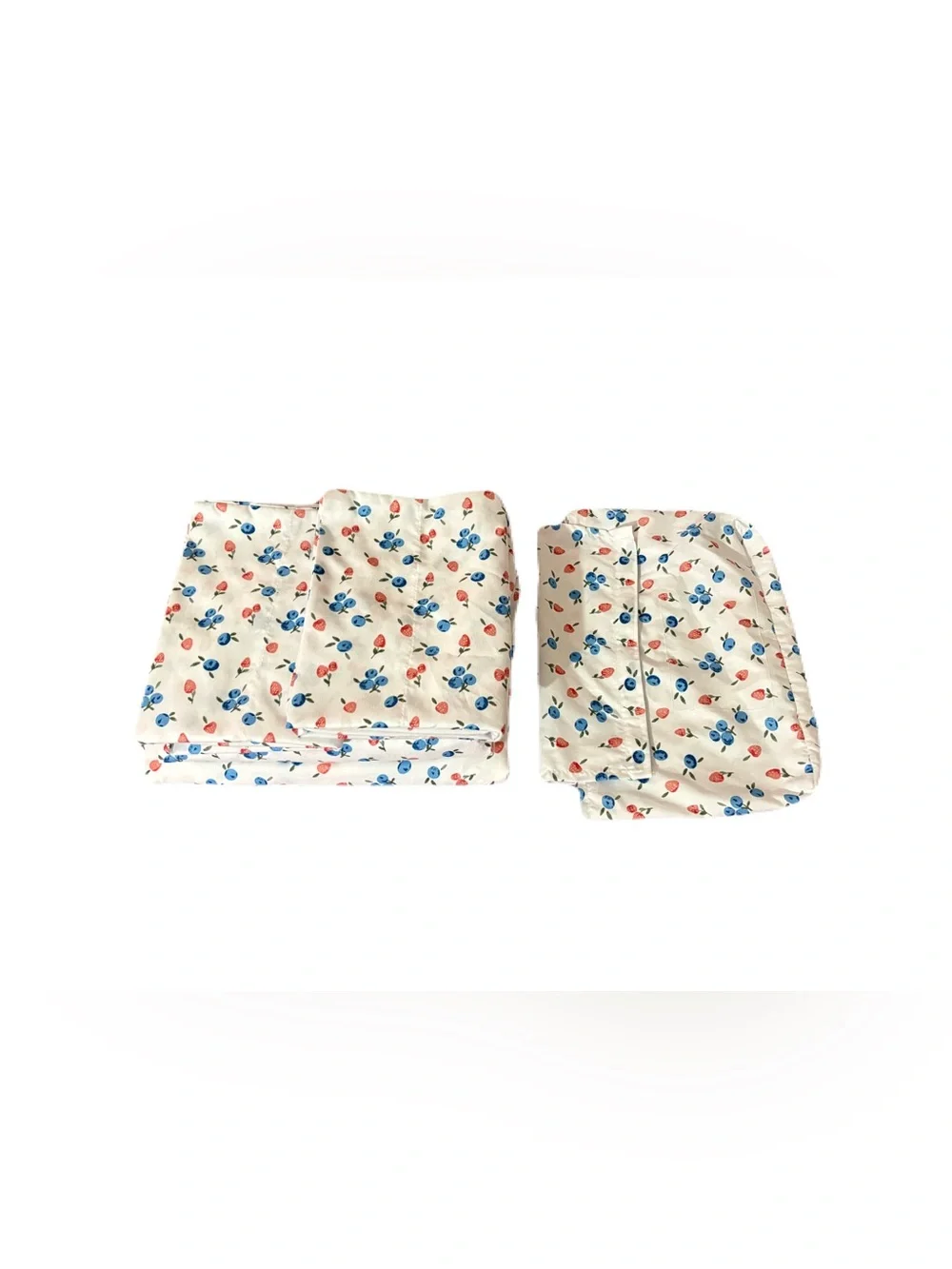 NEW London Kaye blue raspberries & strawberries Queen sheet set 🍓🫐🍓🫐